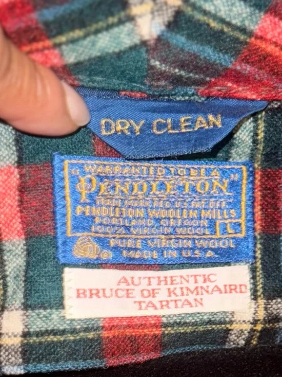 Vintage 70s Pendleton Robe Mens L Virgin Wool BRUCE OF KIMNAIRD TARTAN